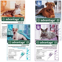 Advantage II Flea Treatment Red Dog 4 Month Supply, 21-55 Lb