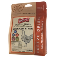 Bravo! Freeze Dried Chicken Liver - 3 oz.  .
