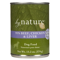 By Nature Natural 95% Beef/Chicken/Liver Dog, 12/13.2 Oz