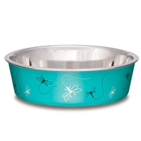 Loving Pets Bella Bowl Small Dragonfly- Turquoise  