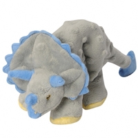 GoDog Mini Frills Dinosaur Grey Triceratops with Chew Guard  