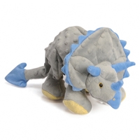 GoDog Frills Dinosaur Grey Triceratops with Chew Guard  