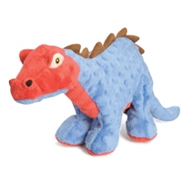 GoDog Spike Plated Dinosaur Blue Stegosaurus with Chew Guard  