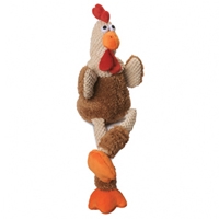 GoDog Skinny Brown Corduroy Rooster with Chew Guard  