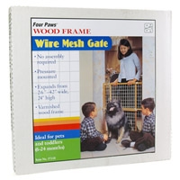 Four Paws Wood Frame Wire Mesh Gate