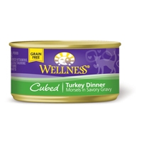 Wellness Cat Cuts Cubed Turkey, 24/3 Oz