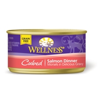 Wellness Cat Cuts Cubed Salmon, 24/3 Oz