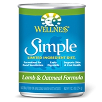 Wellness Simple Food Solutions Lamb & Oatmeal Formula Canned Dog 12/12.5oz  