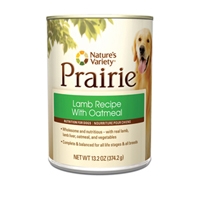 Nature's Variety Prairie Canine Canned Lamb Recipe with Oatmeal 13.2 oz.  