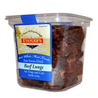 Evanger's Nothing But Natural Freeze-Dried Beef Lung Treats for Dogs & Cats, 6/3.5 Oz  