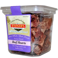 Evanger's Nothing But Natural Freeze-Dried Beef Heart Treats Treats for Dogs & Cats, 3.5 Oz  
