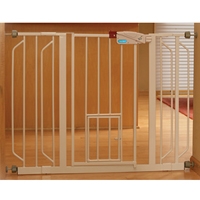 Carlson Extra Wide Walk-Thru Gate with Pet Door (32" high x 29"-52" wide)  