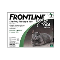 Frontline Plus Flea and Tick Treatment for Cats 3 Month Supply 