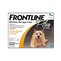 Frontline Plus Flea and Tick Treatment for Dogs 0-22 pounds 3 Month Supply 
