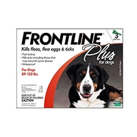 Frontline Plus Flea and Tick Treatment for Dogs 89+ pounds 3 Month Supply 