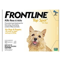 Frontline Flea and Tick Treatment for Dogs 0-22 pounds 3 Month Supply
