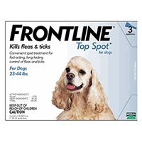 Frontline Flea and Tick Treatment for Dogs 23-44 pounds 3 Month Supply 