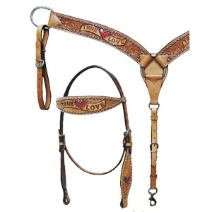 Bar H True Love Breast Collar & Headstall