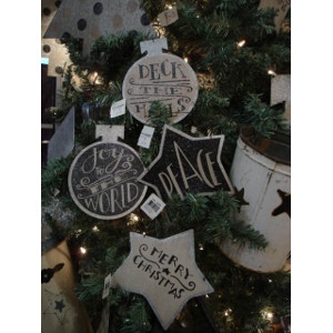 Galvanized Ornaments and Tree Toppers