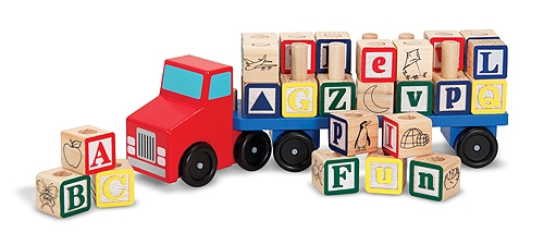 Alphabet Blocks Wooden Truck