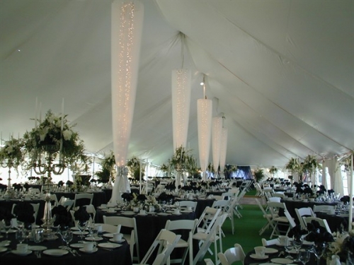 40 x 140 Pole Tent Interior
