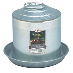 Miller Manufacturing 2 Gallon Galvanized Poultry Waterer