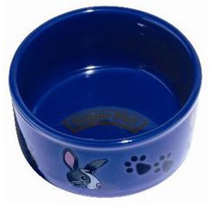 Paw-Print Petware Ceramic Bunny Bowl