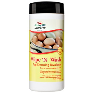 MannaPro Wipe 'N Wash Egg Cleansing Towelettes