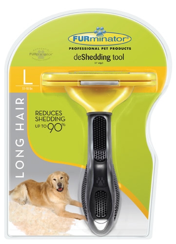 FURminator Deshedding Tool for Long-Haired Dogs