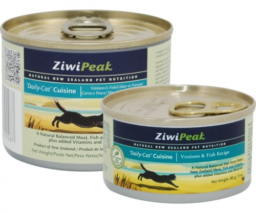 ZiwiPeak Venison and Fish Cans for Cat 12/6 oz.
