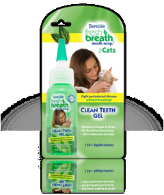 Tropiclean Fresh Breath Teeth Gel Kit for Cats 2 oz.