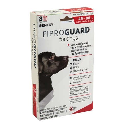 Sergeant's Fiproguard Flea & Tick Squeeze-On for Dogs 45-88lbs  