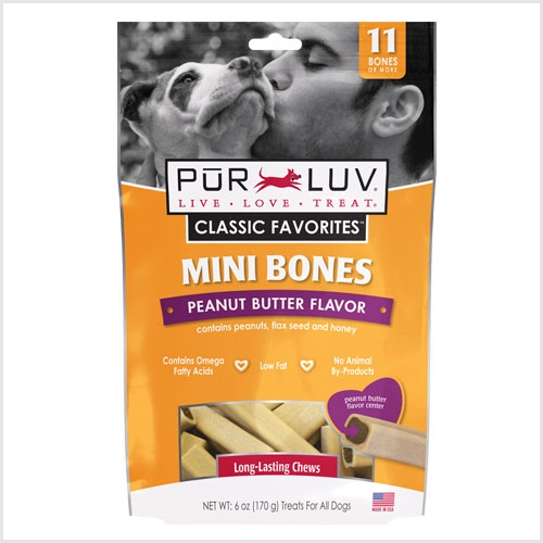 Sergeant's Purluv Mini Bones Peanut Butter 6oz