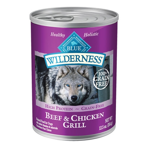 Blue Buffalo Wilderness Beef/Chicken Dog 12/12.5OZ