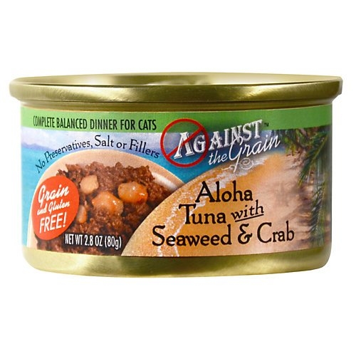 Evanger's Against the Grain  Aloha Tuna W/ Seaweed & Crab Cat 24/2.8Oz  