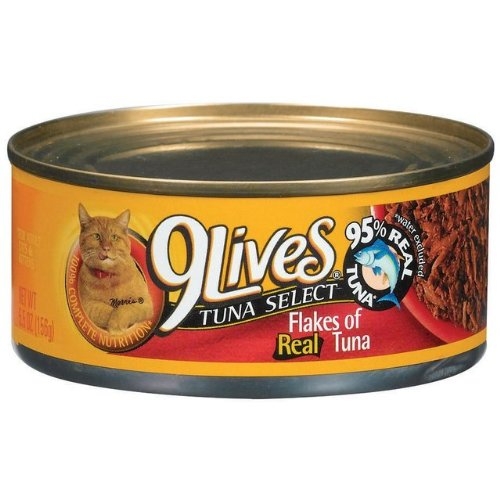 Delmonte 9 Lives Flaked Tuna in Sauce 24/5.5 oz. Cans