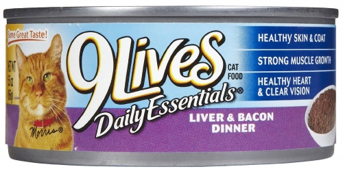 Delmonte 9 Lives Ground Liver & Bacon Dinner 24/5.5 oz. Cans