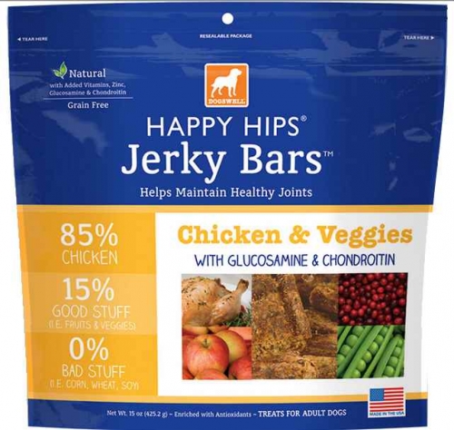 DOGSWELL® 5oz HAPPY HIPS® Jerky Bars™ Chicken & Veggies  