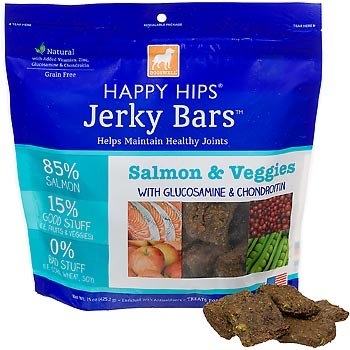 DOGSWELL® 15 oz HAPPY HIPS® Jerky Bars Salmon & Veggies  
