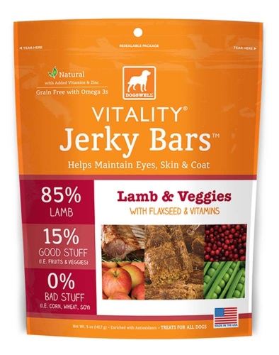 DOGSWELL® 5 oz VITALITY® Jerky Bars Lamb & Veggies  