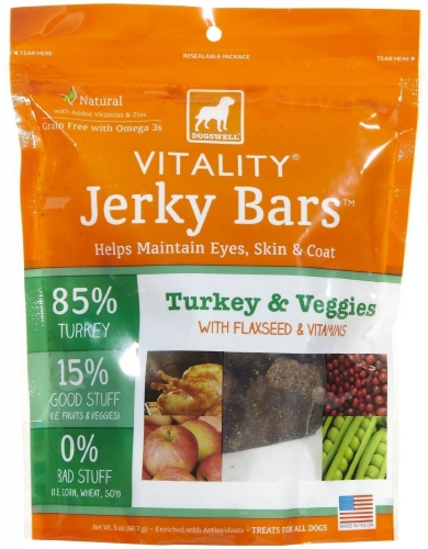 DOGSWELL® 5 oz VITALITY® Jerky Bars Turkey & Veggies  replaces 842355