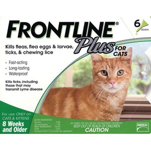 Frontline Plus Flea and Tick Treatment, Green Cat