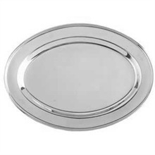 Serving Trays: Stainless Steel 13x22 Oval