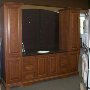 Omega Custom Vanity w/Linen Closets