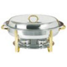 Stainless Steel Chafer With Gold Trim