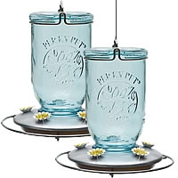 Perky-Pet® Mason Jar Glass Hummingbird Feeder - 2 Pack