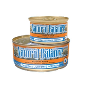 Natural Balance, Ultra Premium Chicken & Liver Pate Canned Cat Formula
