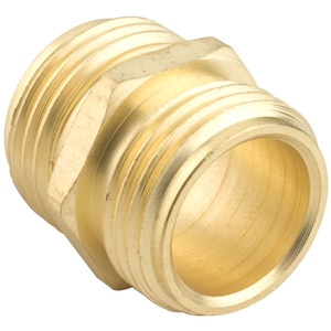 Gilmour® Brass Double Male Hole Connector
