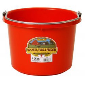 8 Quart Plastic Bucket - Red