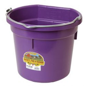 20 Quart Flat Back Plastic Bucket - Purple